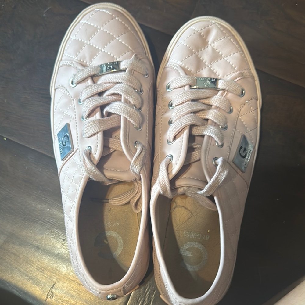 G by Guess Pink Sneakers Casual Canvas Low-Top